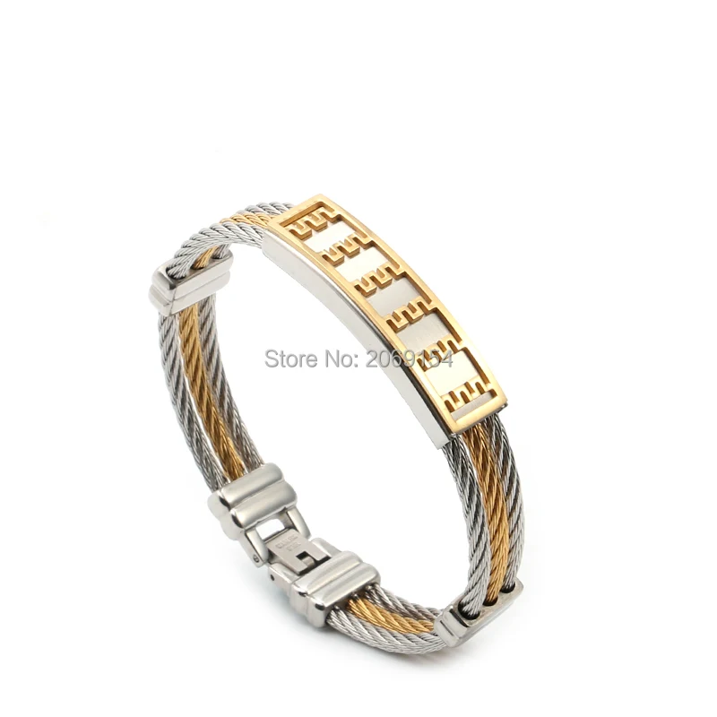 Стальной мужской браслет очаровательные ювелирные изделия титановый новая