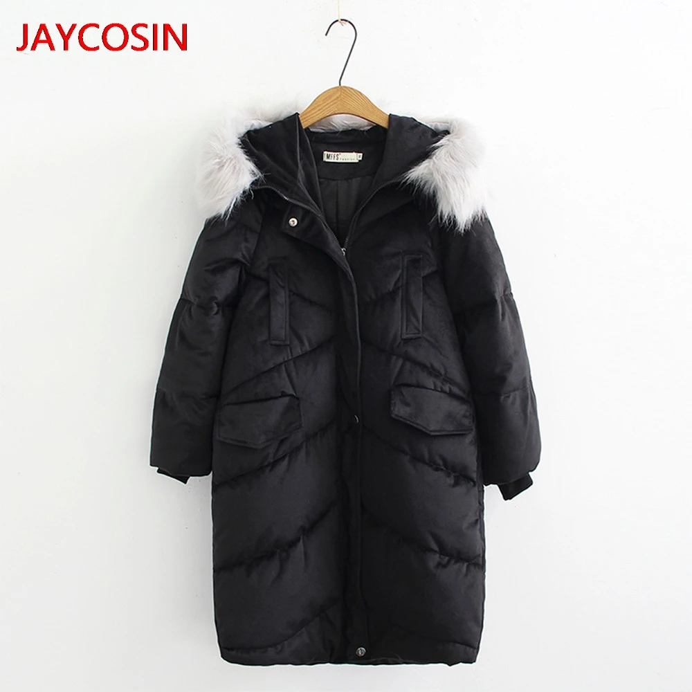 Женские парки JAYCOSIN зимняя куртка с хлопковой подкладкой и принтом большие