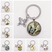 beautiful butterfly pendant keychain art butterfly pattern charm keychain ladies jewelry accessories fashion key ring