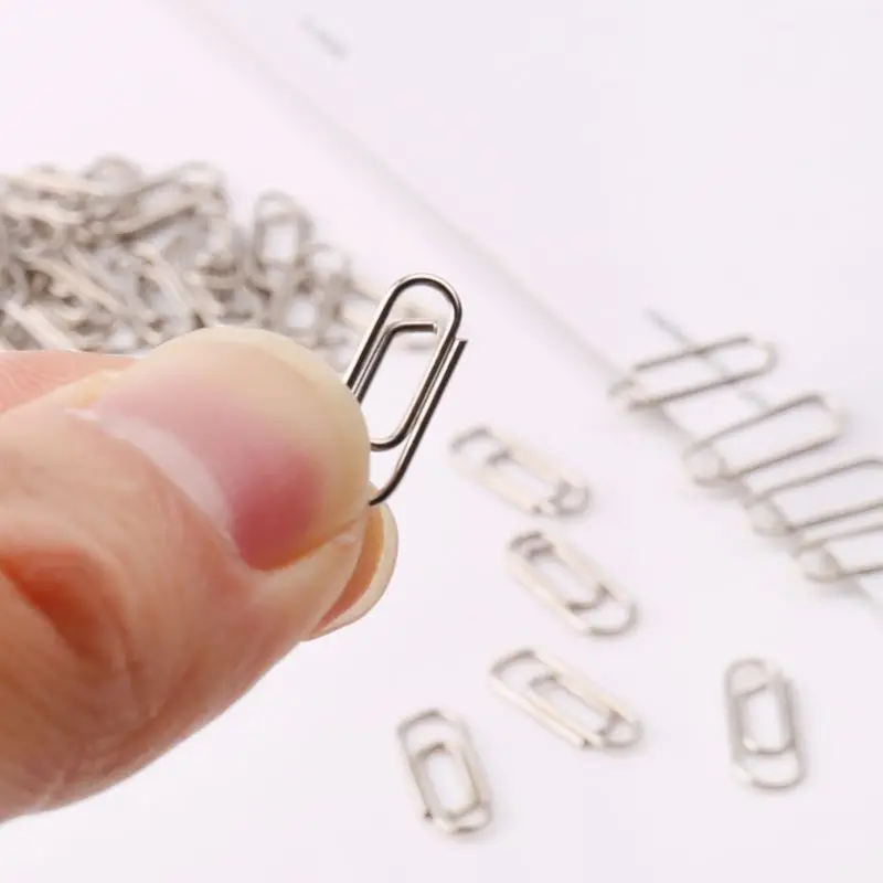 

2020 New 50Pcs Small Mini Metal Paper Clips Bookmarks Photos Letter Binder Clip School Supplies Stationery Office Accessories