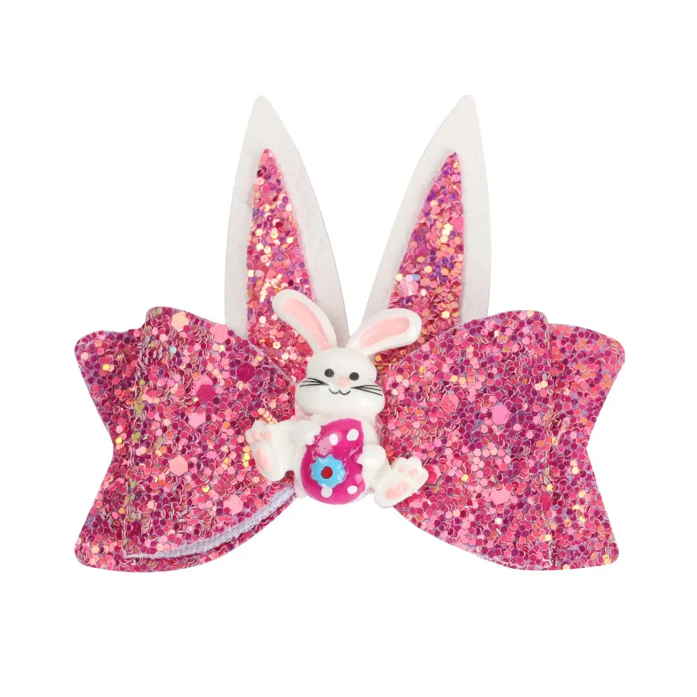 

Glitter Bunny Ears Bow Hairpins Girls Cartoon Rabbit Hair Clip Child Cute Barrette Double Layers Grips Ornament Hair Accessories