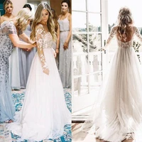 cheap new design bohemia ivory lace tulle sweetheart illusion beach wedding dresses bridal gowns