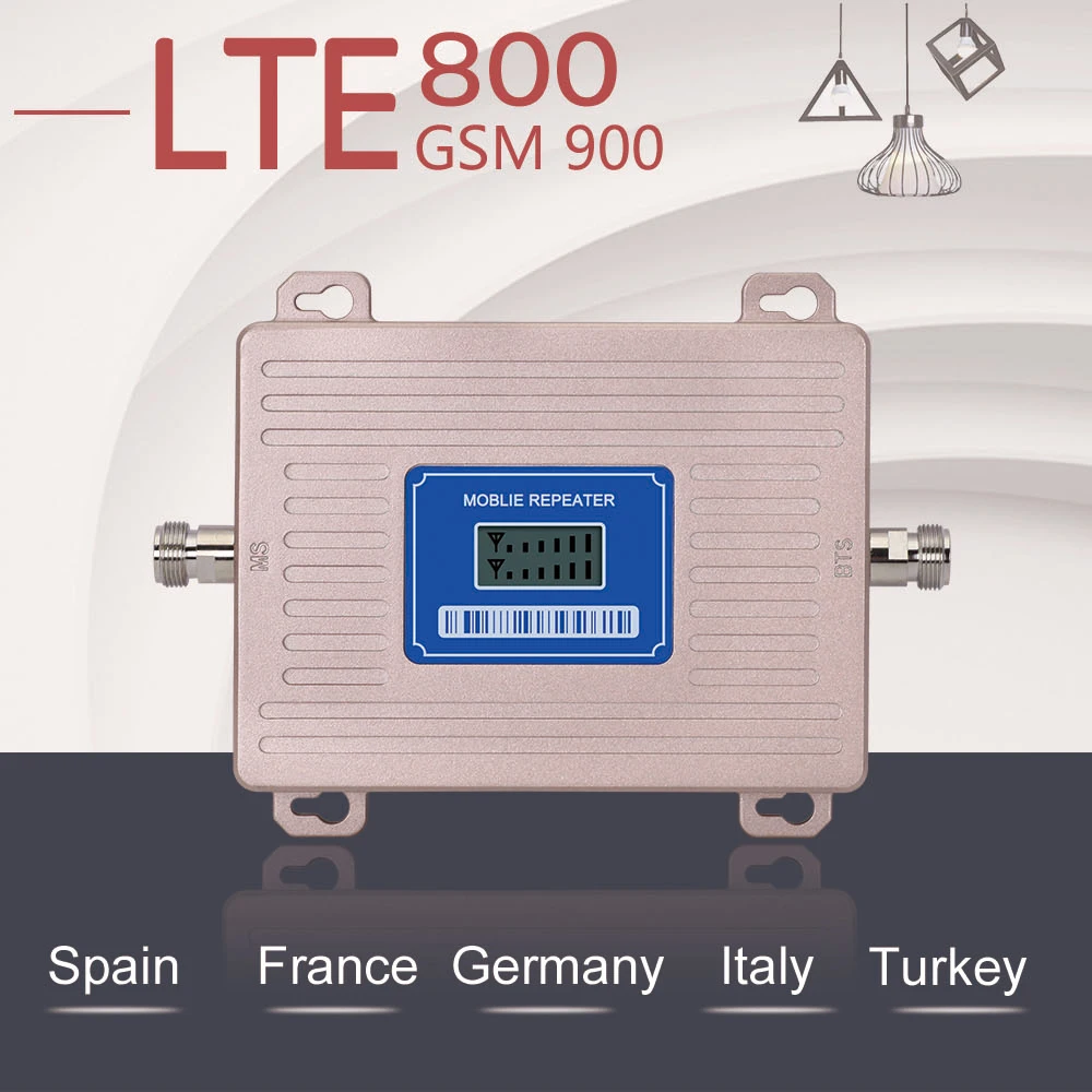 Усилитель сотовой связи GSM репитер 2g 3g 4g LTE 800 900 МГц двухдиапазонный 4G усилитель
