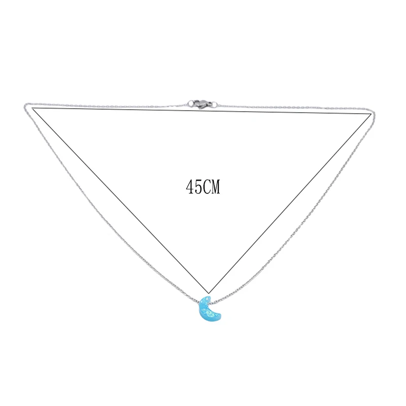 Ожерелье из полимерного опала модное Хрустальное лунное ожерелье с подвеской в