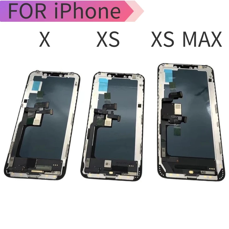 

AAA+++ OLED For iPhone X XS XR XS Max LCD Display Touch Screen For iPhone X LCD Assembly Repair with True Tone AAA +++ OLED