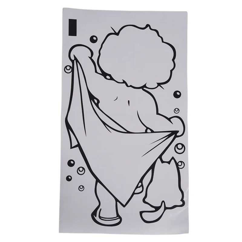 Милый ребенок мальчик Ванна наклейка на тему душа Ванная комната Туалет стены