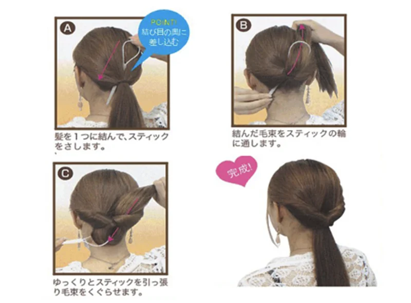 Пластиковые инструменты для укладки хвостиков 2 шт. в комплекте виде конского