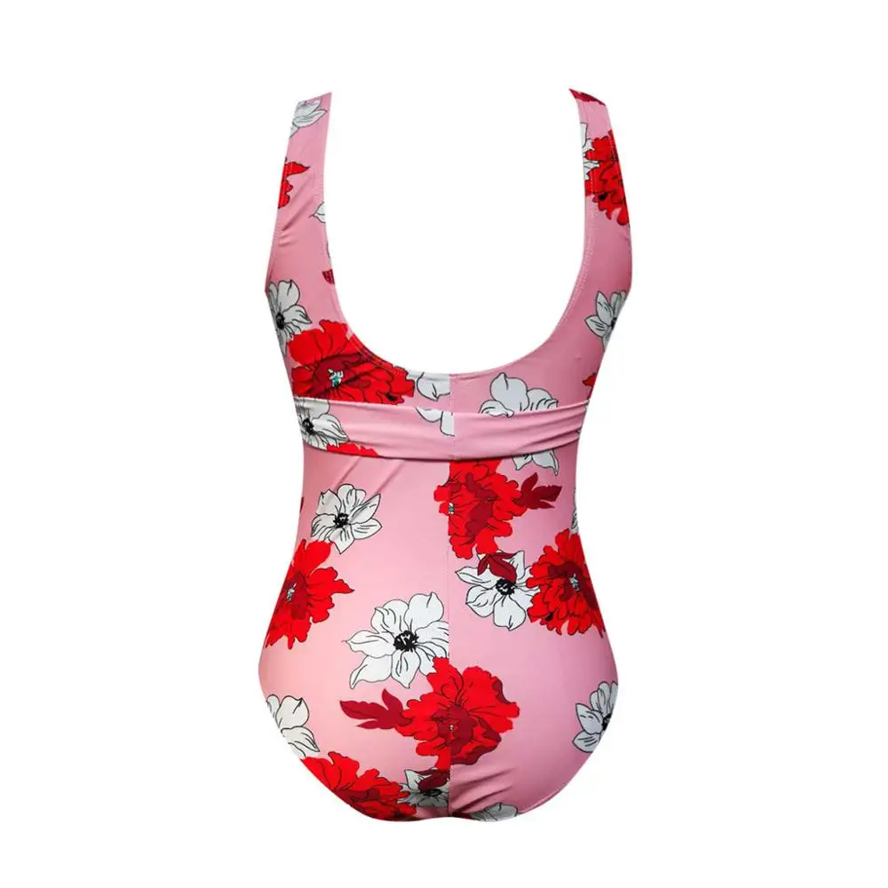 Женский купальник с цветочным принтом сексуальный цельный костюм для дайвинга