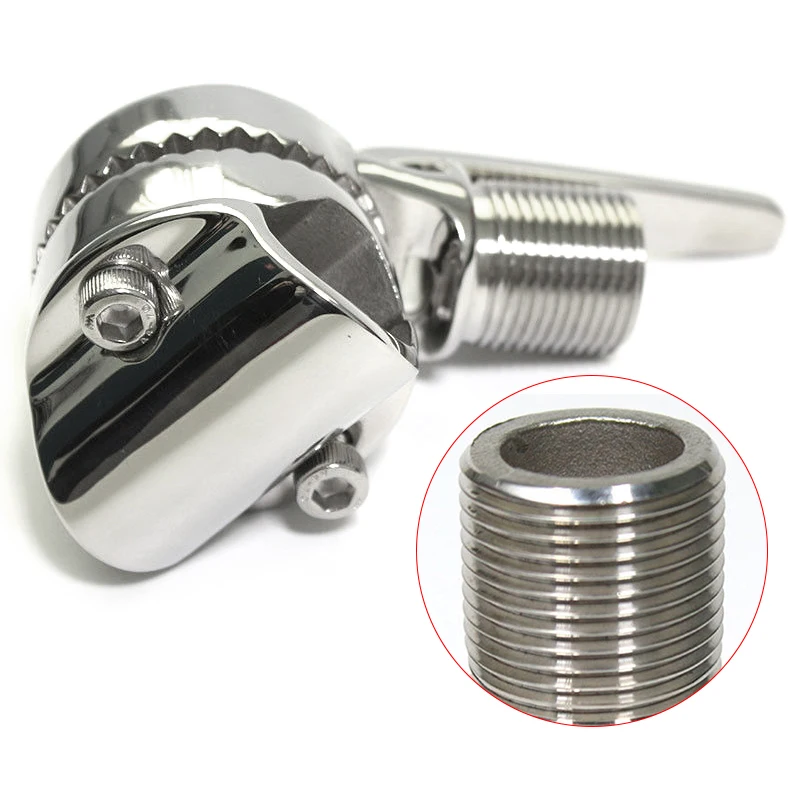 GTBL Marine Boat Vhf Antenna Ratchet Base Clamp On / Rail Mount 316 Stainless Steel | Инструменты