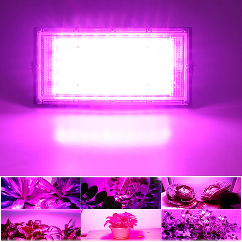 

Светодиодная фитоламсветильник полного спектра для выращивания растений, 220 В переменного тока, 50 Вт