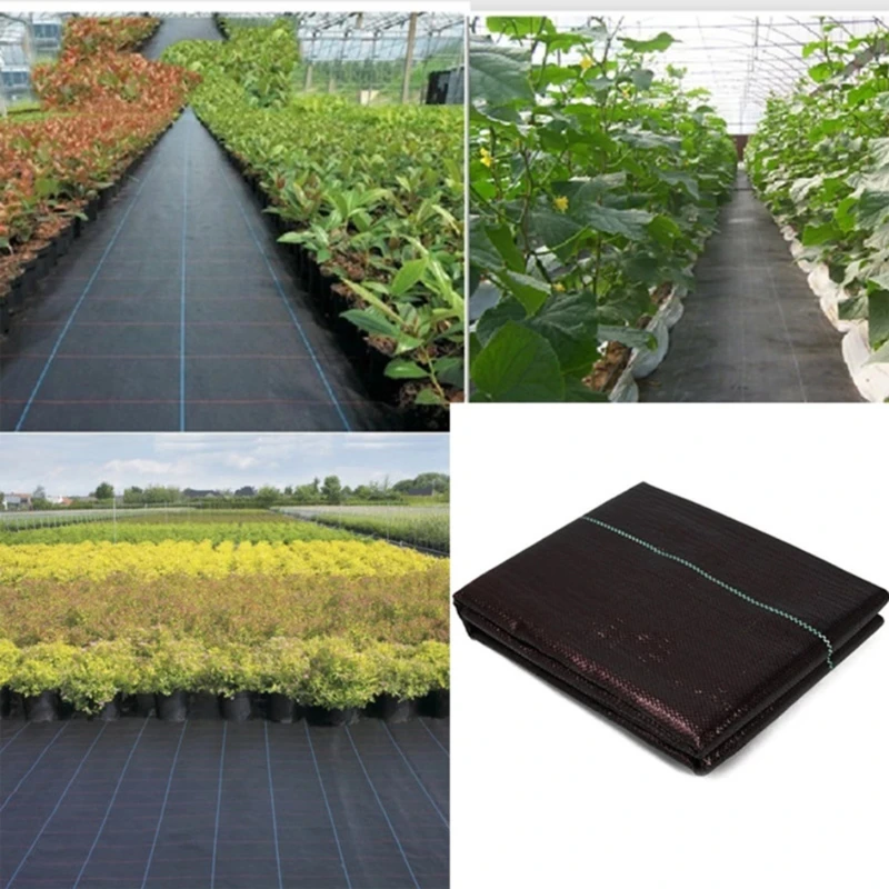 

100x500cm Anti Grass Cloth Farm-oriented Weed Barrier Mat Black Plastic Mulch Thicker Orchard Garden Weed Control Fabric