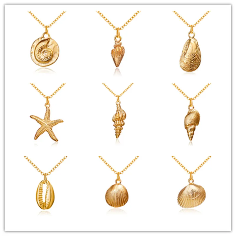 Ожерелье с раковинами Крошечный Прекрасный Уникальный дизайнерский Шарм