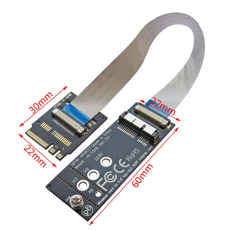 

M.2 Wifi Adapter Key A+E to Wifi Card BCM94360CD BCM94331CD BCM94360CS2