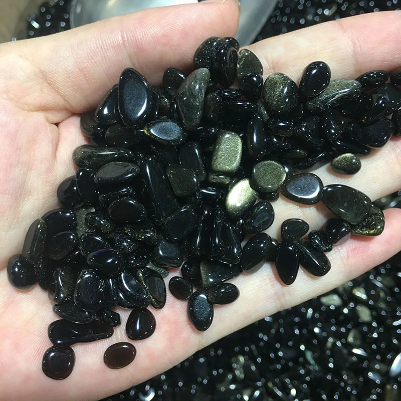 Оптовая продажа натуральные золотистые обсидиановые кварцевые кристаллы