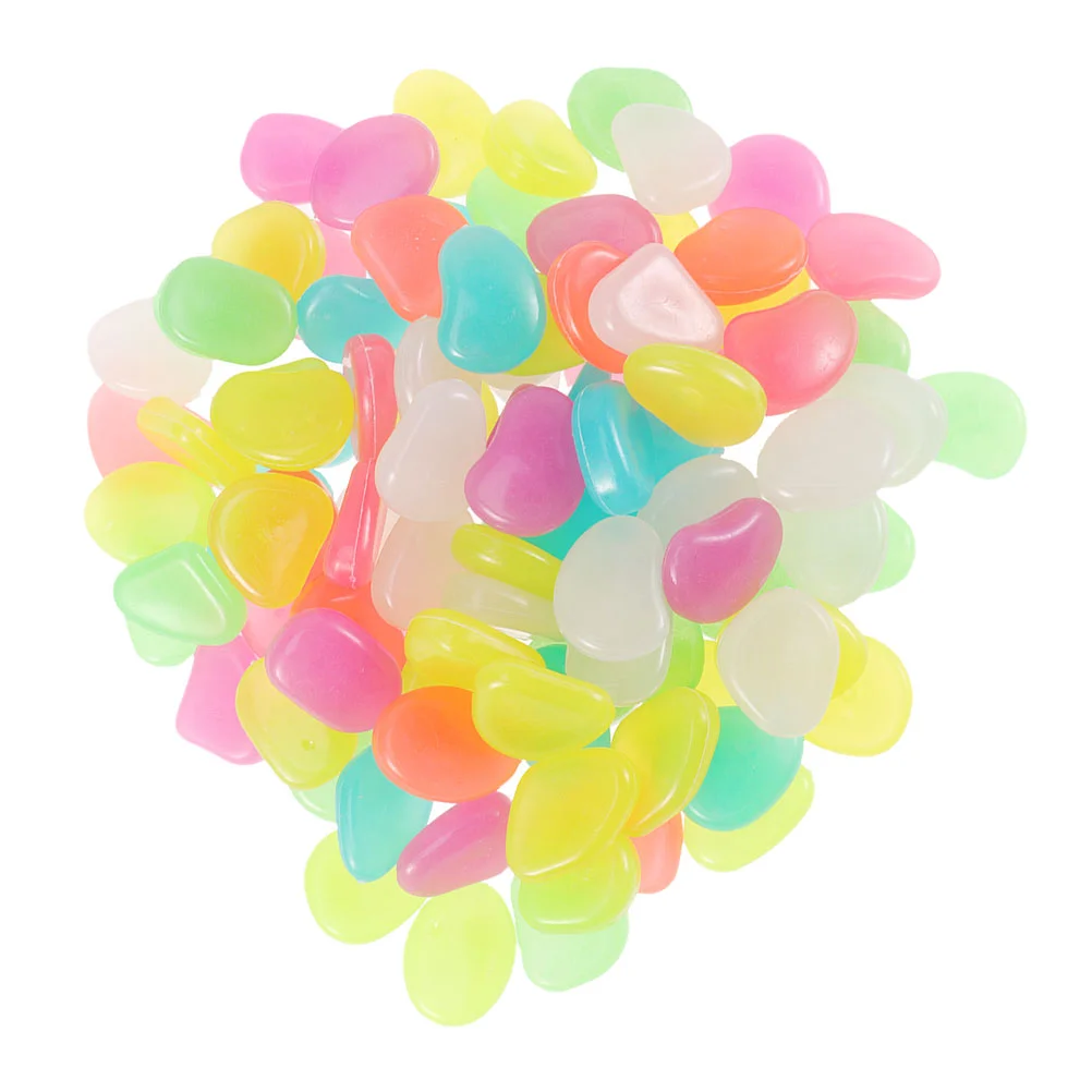 

600PCS Luminous Fish Tank Pebble Fish Tank Landscaping Stone Decor