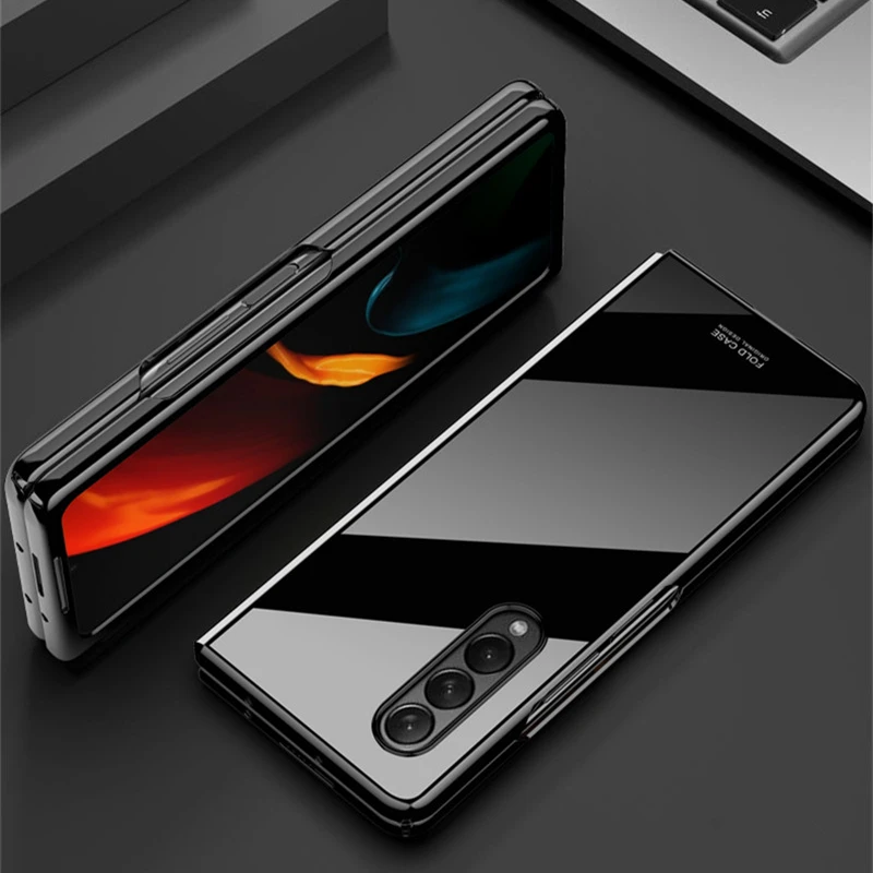 For Samsung Galaxy Z Fold3 5G Case Cover Glossy Bumper Housings Protective Phone Case For Samsung Galaxy Z Fold 3 Fold3 Funda