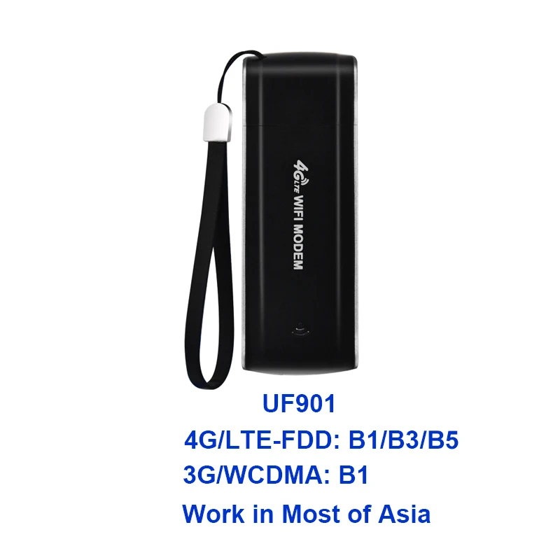 TIANJIE 4G WiFi модем USB dongle 3g 4G Роутер разблокированная карманная Сеть Горячая точка WiFi роутеры беспроводной модем со слотом для sim-карты - Цвет: UF901