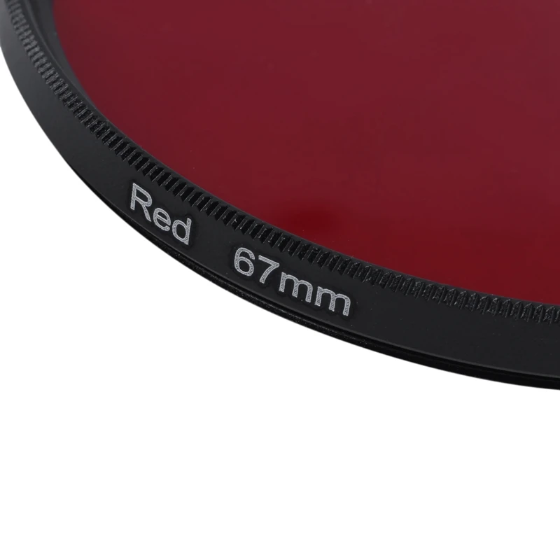 

67 mm full red filter, 67 mm filter threaded camera lens