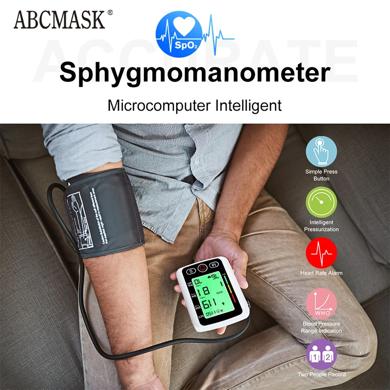 ЖК-дисплей плечевой Автоматический цифровой прибор для измерения артериального