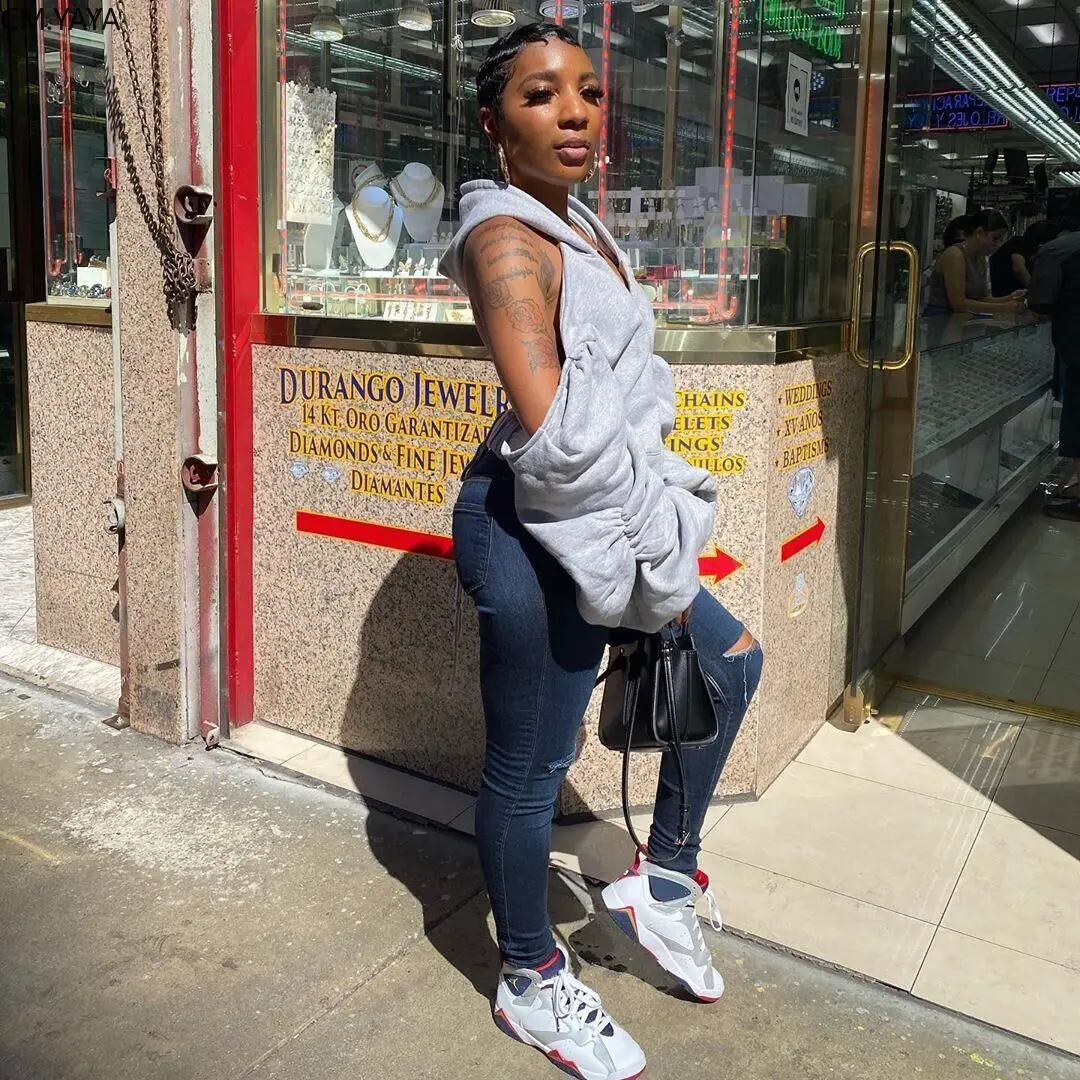 См. YAYA/осень сексуальное платье с открытой спиной капюшоном и застежкой-молнией