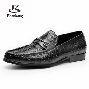 Мужские кожаные кроссовки без шнуровки, черные повседневные Мокасины из натуральной кожи, лето 2022