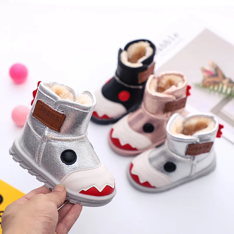 JUSTSL осенне зимняя детская хлопковая обувь для мальчиков и девочек модные