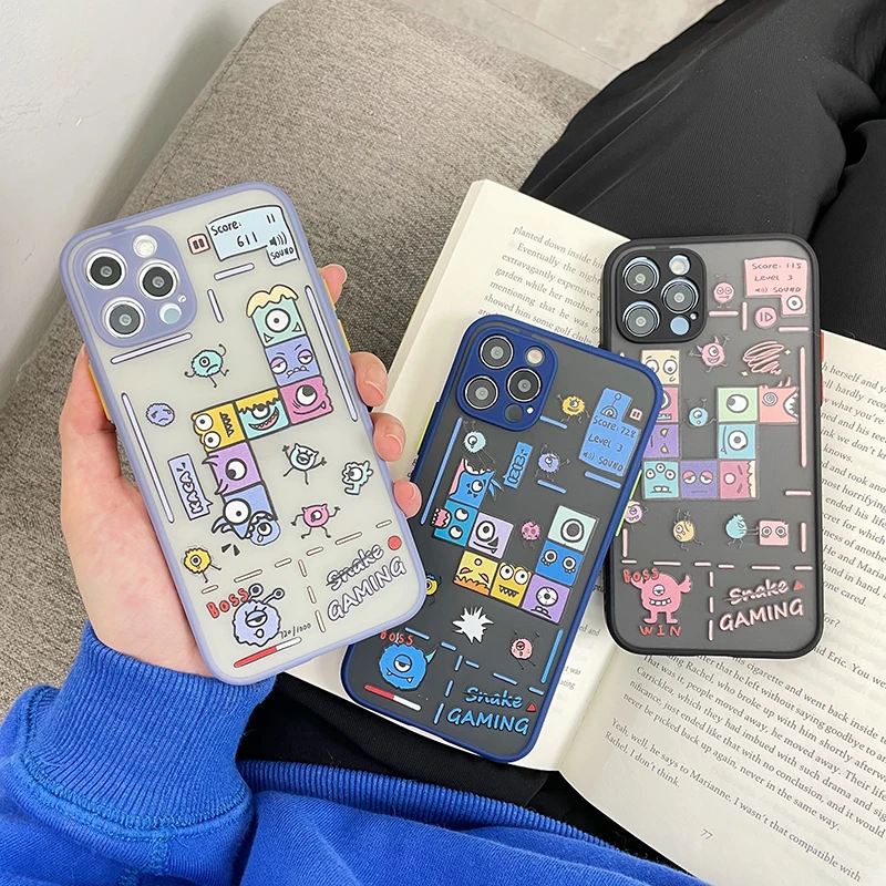 Подарок на день рождения матовый алчным со змеиным рисунком монстра мягкий чехол