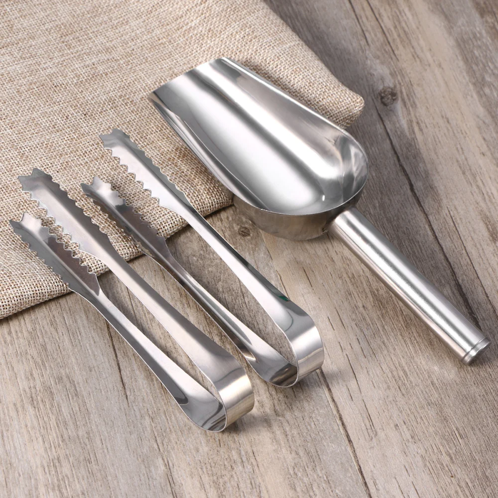 16 шт. Нержавеющая сталь совок для льда конфеты шведского стола щипцы Кухня