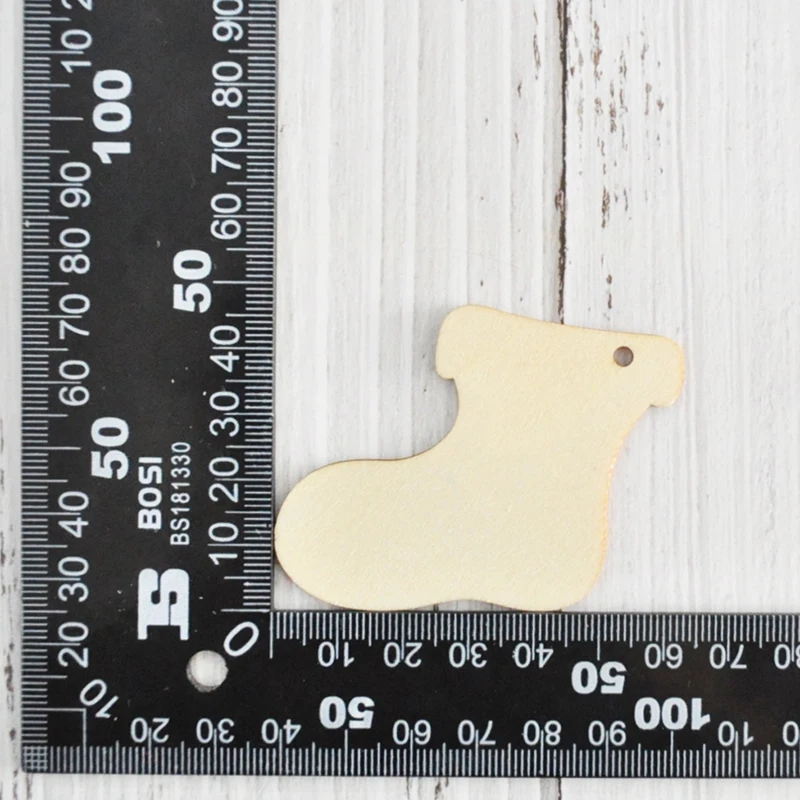 

Happymems New Wood Shape 24or120pcs Christmas Socks Decoration Wall Stick DIY Wooden Embellishments For Scrapbooking Craft