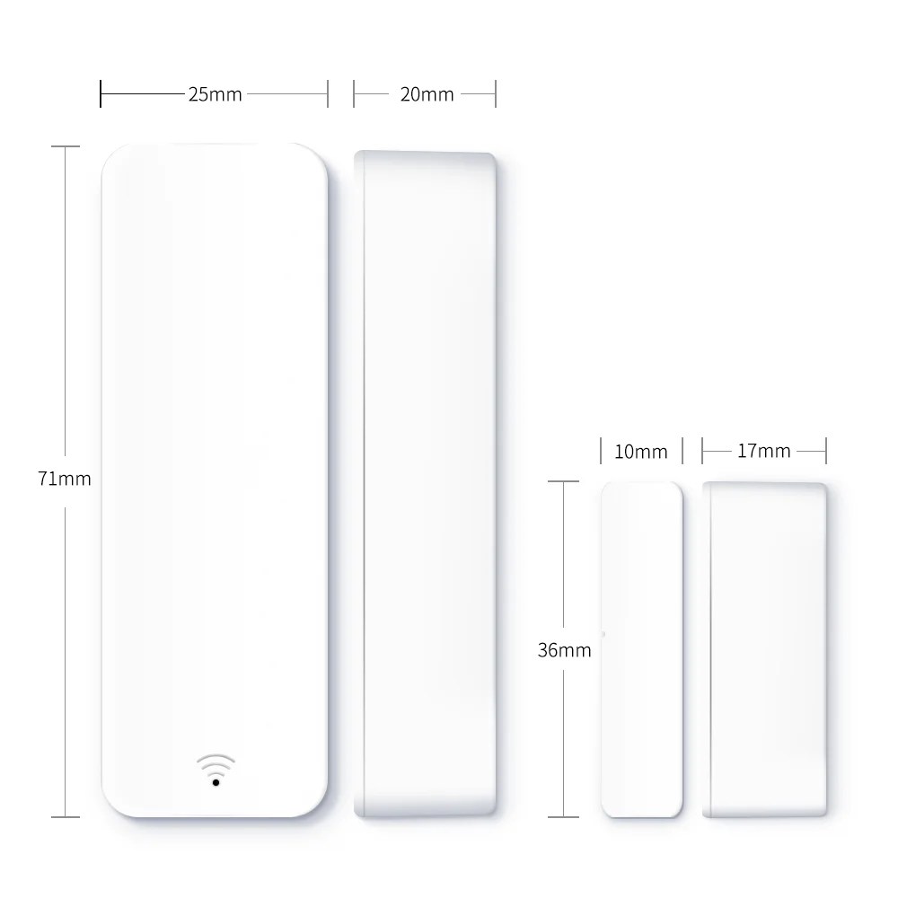 

MOL DIY Tuya WIFI Door sensor Window Contact Open Close tuya WiFi APP Remote Control Compatible With Alexa Google Home Assistant