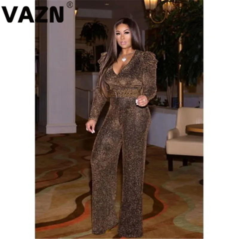 Женский однотонный комбинезон с длинным рукавом в стиле high street|Женские