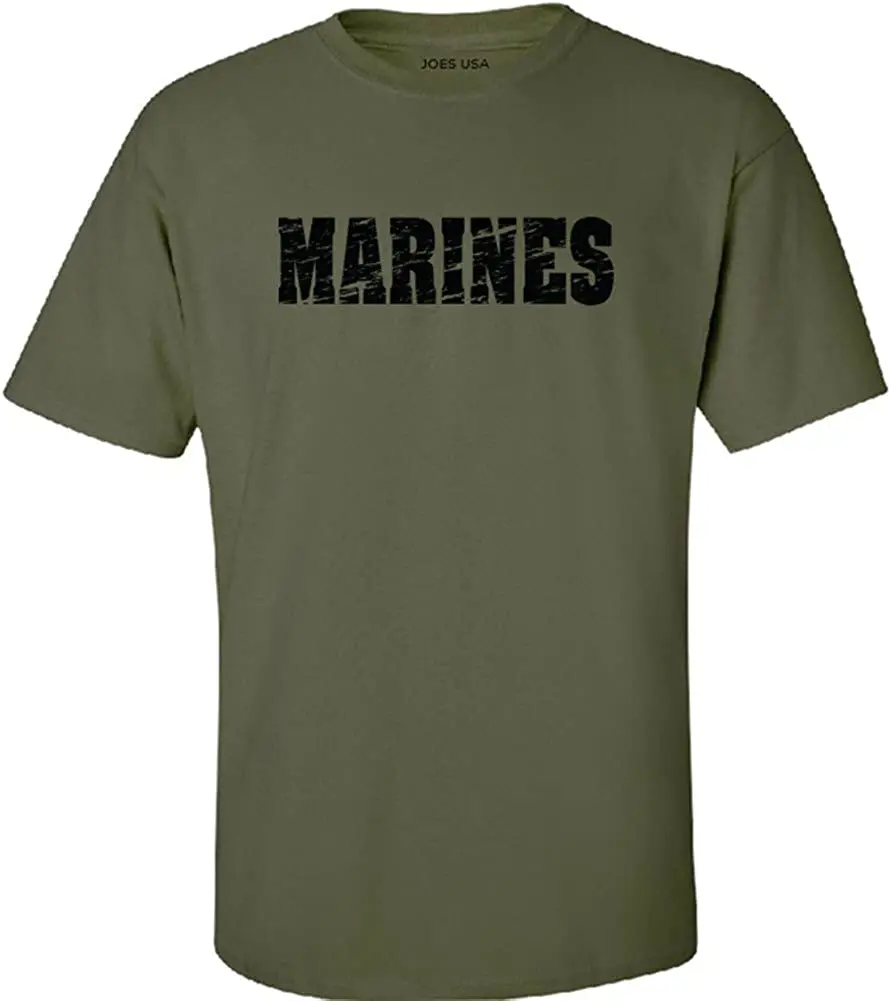 

USA Military Green Vintage Marines Logo T-Shirts in Sizes S-3XL