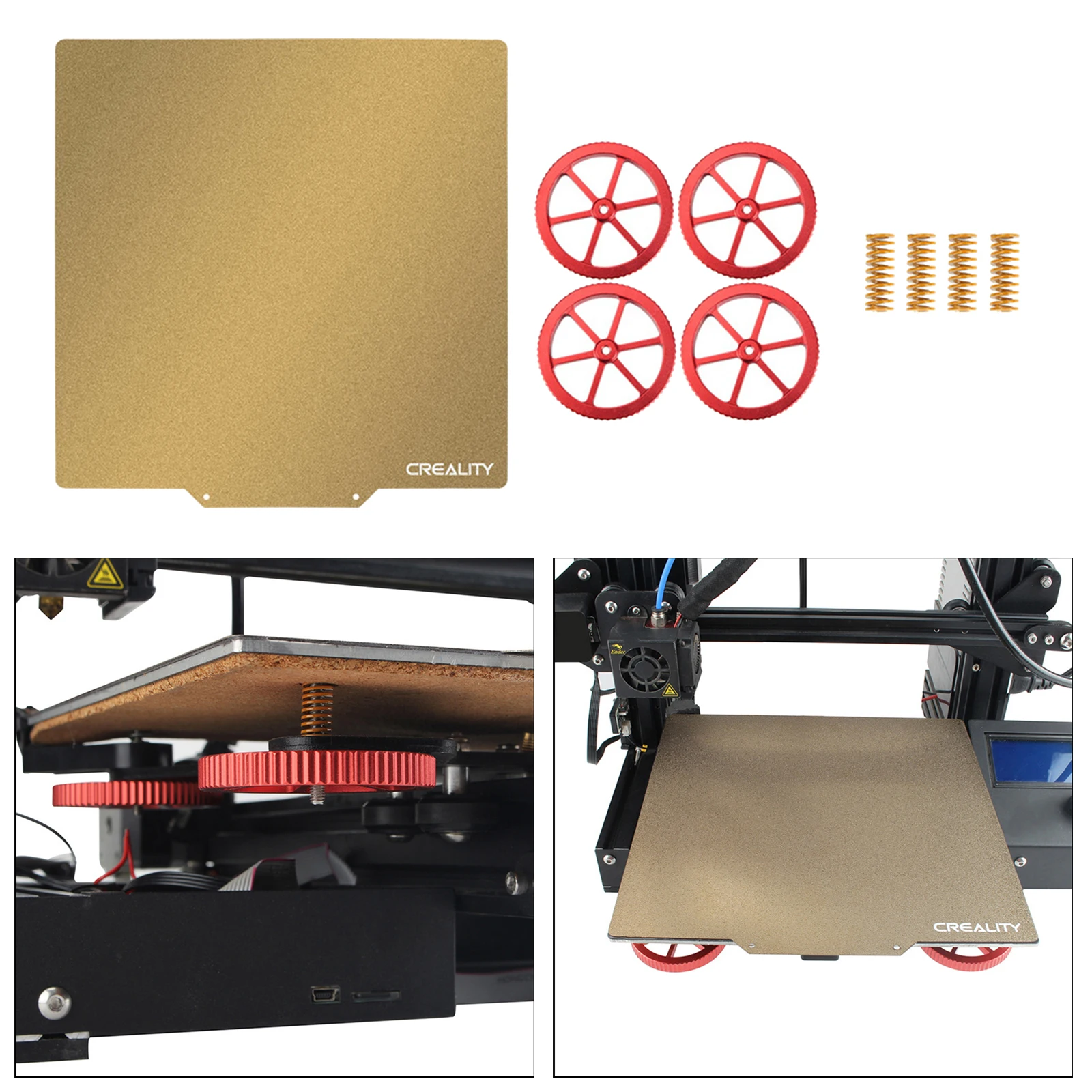 

Double-Sided Textured Pei Powder-Coated Sheet with Nuts for Ender-3 Ender-3S Ender-3 pro Ender-3V2 3D Printer Parts
