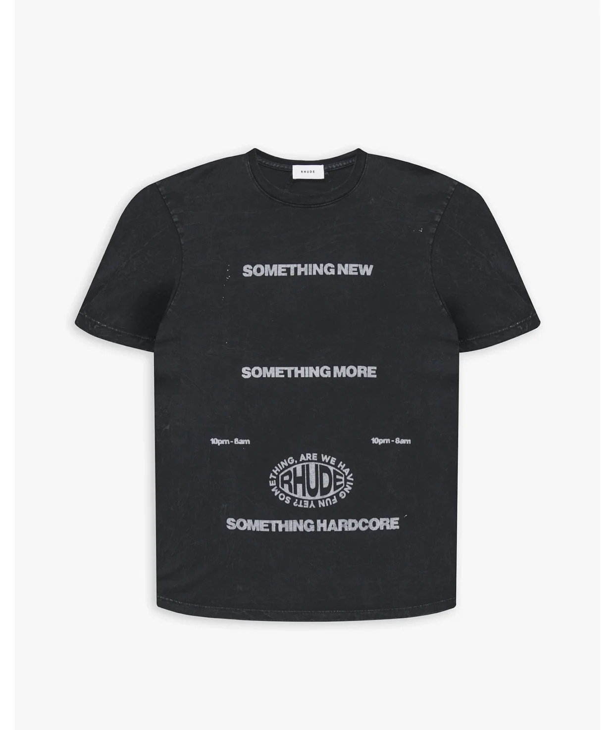 

RHUDE Something T-shirt Men Women 1:1 High Quality RH Graphic Logo Print Rhude Tee Slightly Oversize Tops Vintage Short Sleeve