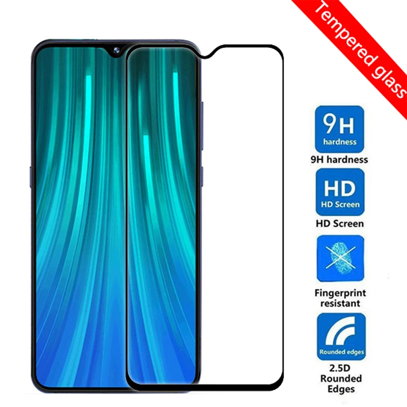2 шт. защитная пленка для экрана Xiaomi Redmi Note 8 Pro полностью клеящееся закаленное
