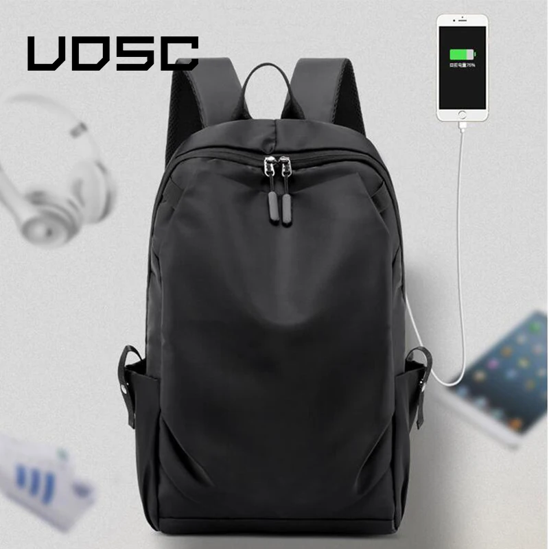 Мужской водонепроницаемый рюкзак для ноутбука UOSC Черный дорожный школьный