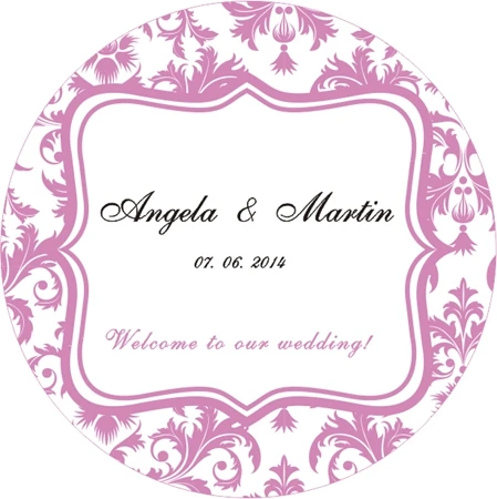 

Наклейка на заказ для невесты и жениха на свадьбу/вечерние, круг 5 см