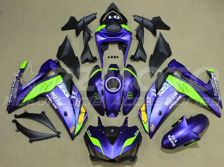 

4 Gifts Injection mold New ABS Fairings Kit Fit for YAMAHA YZF-R3 R25 2015 2016 2017 2018 15 16 17 18 bodywork set Purple matte