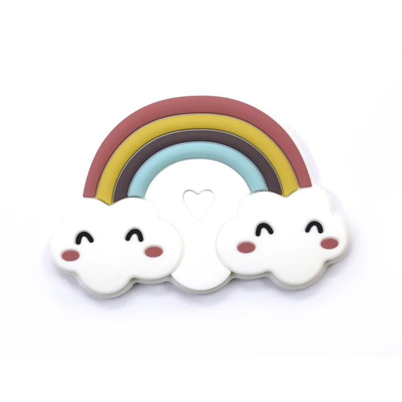 

TKB Baby Toys 5pcs Silicone Health Rainbow Teether Bpa Free Pacifier Nipples Rattles Babies Accessories Newborn For Teeth Care