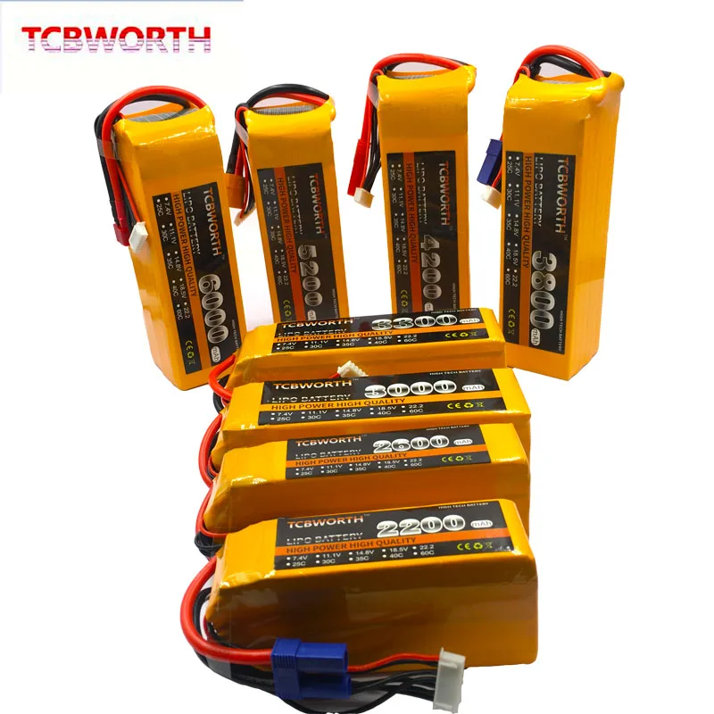 TCBWORTH Batteries 6S 22.2V 4200mAh 40C Burst 80C RC LiPo Battery For Helicopter Drone Airplane Car AKKU | Игрушки и хобби