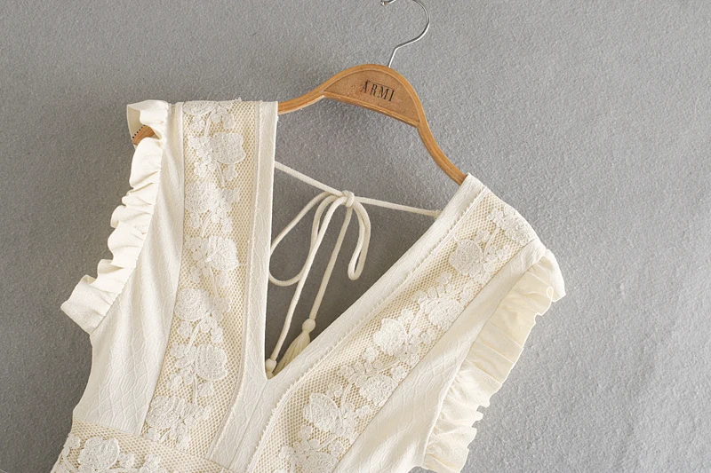 Женский комбинезон без рукавов ZA белый однотонный Повседневный свободный костюм