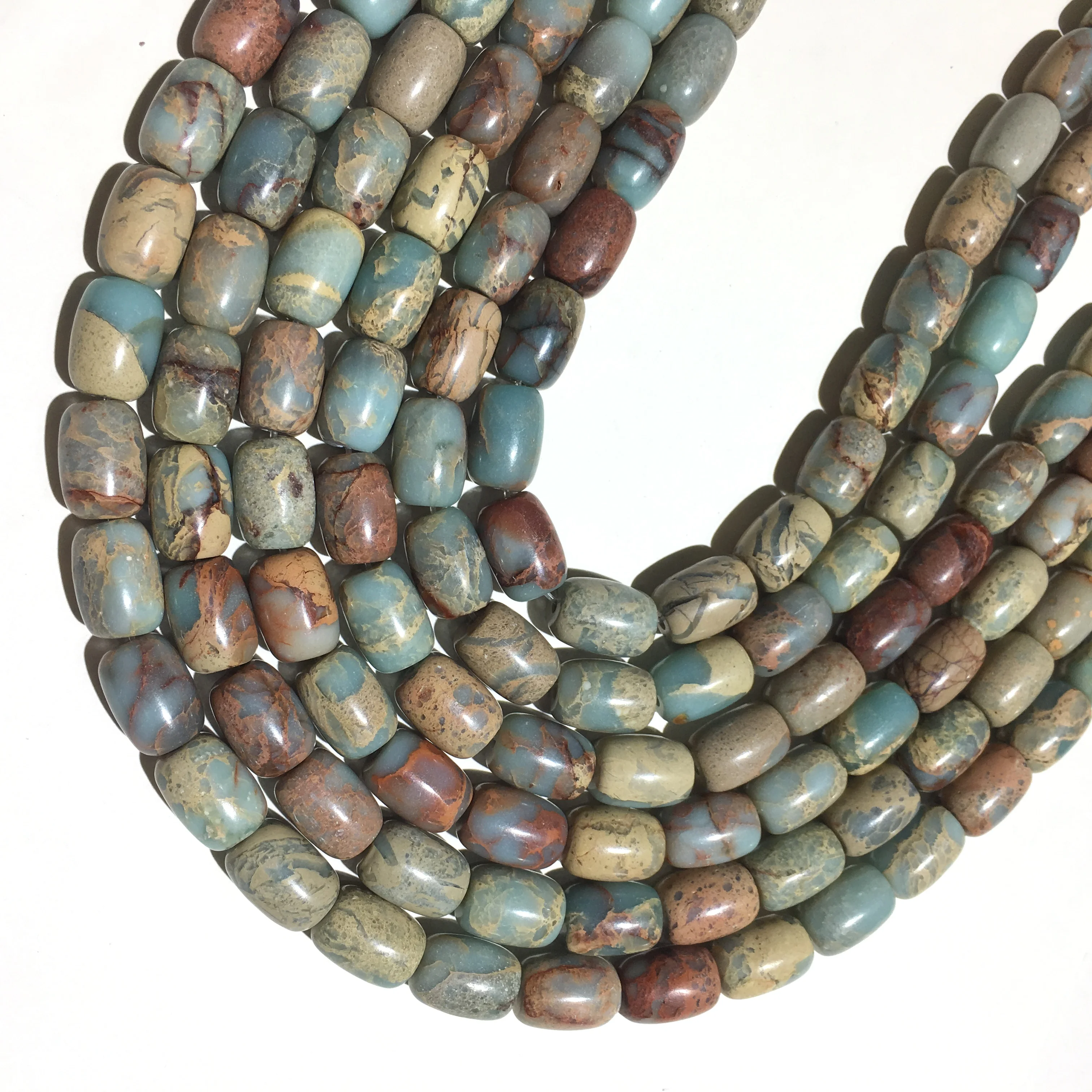 Заводская цена натуральная змея шра яшма морской осадок свободная бусина