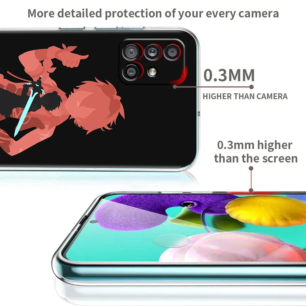 Genshin Impact Anime Transparent Case For Samsung Galaxy A51 A71 A21s A31 A12 A32 5G A21 EU A52 4G A41 A11 A22 TPU Phone Cover