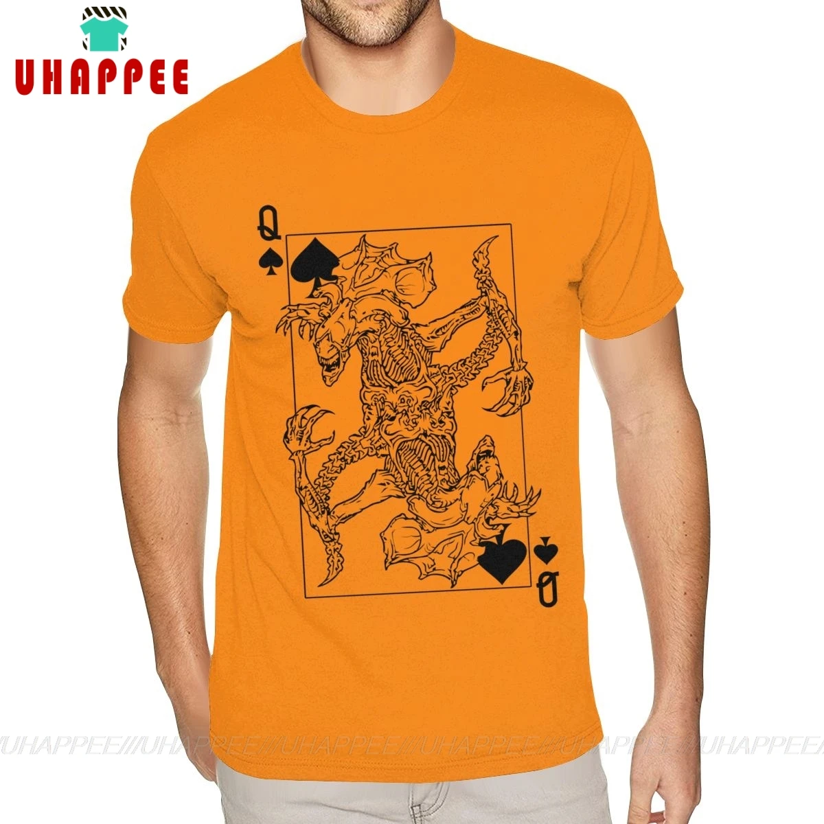 Интересные Alien Queen Of Spades Фото футболки на заказ с коротким рукавом мужской день