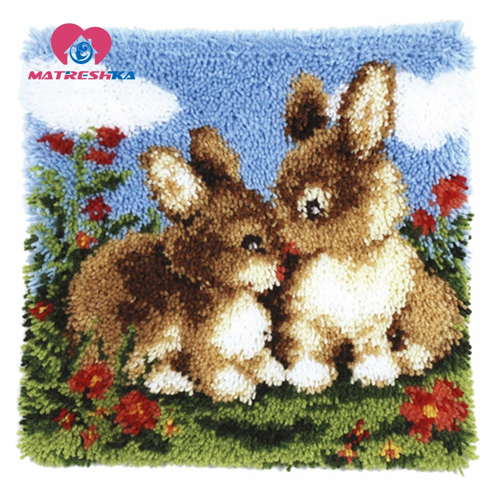 Ковер с кроликом вышивка крестиком Подушка Сделай Сам Алмазная Foamiran для