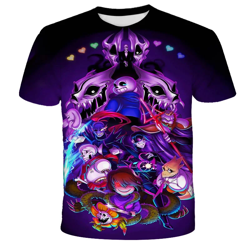 

Cartoon Character Undertale Children's Short Sleeve T-Shirt,Kids Boy Casual Hip-Hop Cool Street Fashion Style Clothing