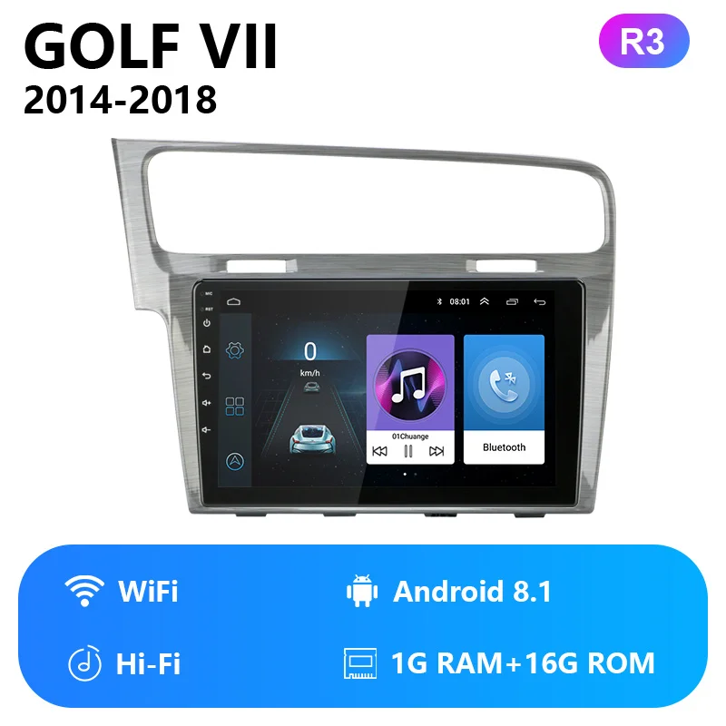 Wifi version Jansite 4G RDS 1" автомобильное радио для Volkswagen Golf 7 VII- Wifi Android мультимедиа сенсорного экрана видеоплееры с CANBUS - Цвет: Wifi version