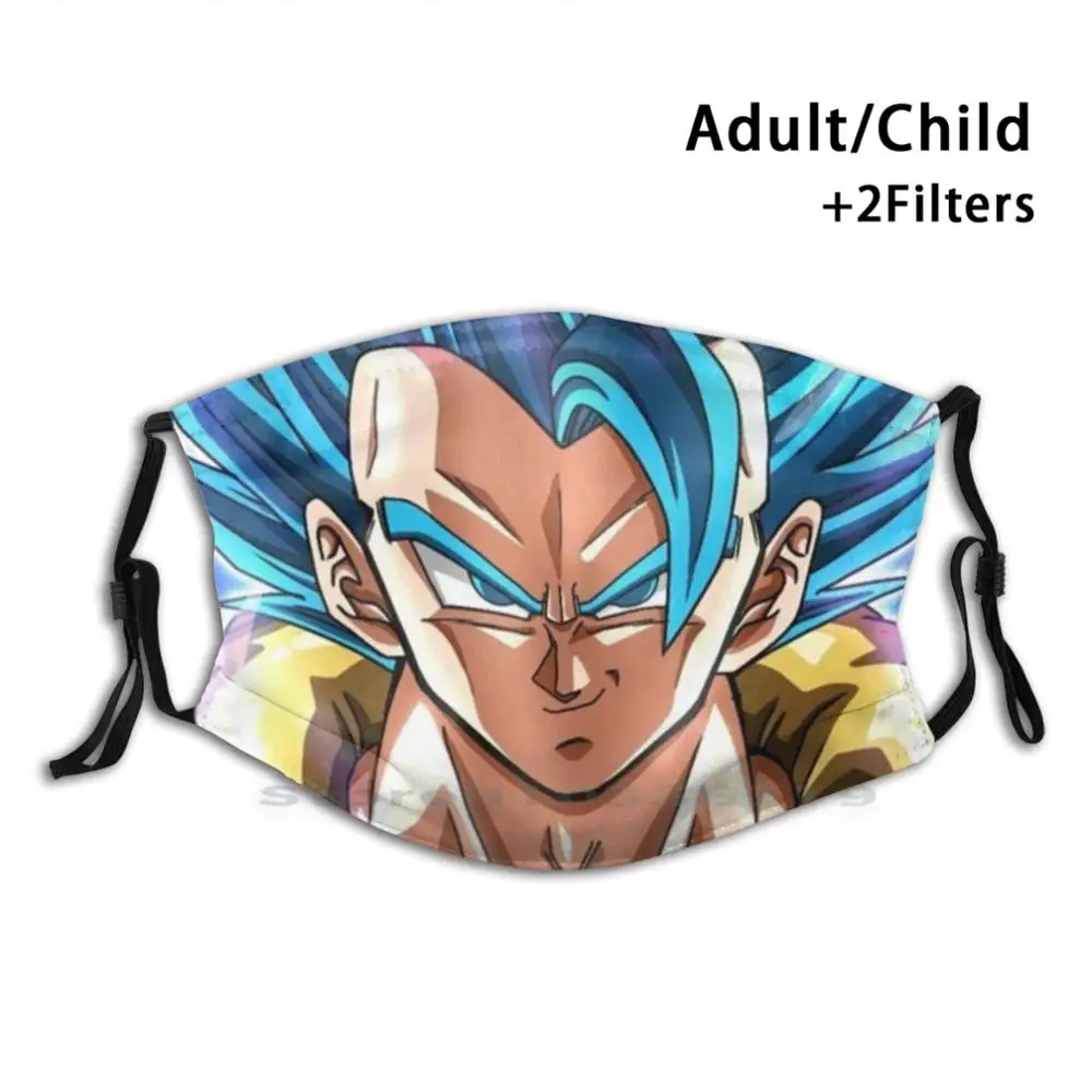 

Пылезащитный фильтр Gogeta Blue ( Dbs Broly) для детей смываемая маска для лица, Gogeta Vegito Goku Vegeta, фильмы Potara, Злодеи