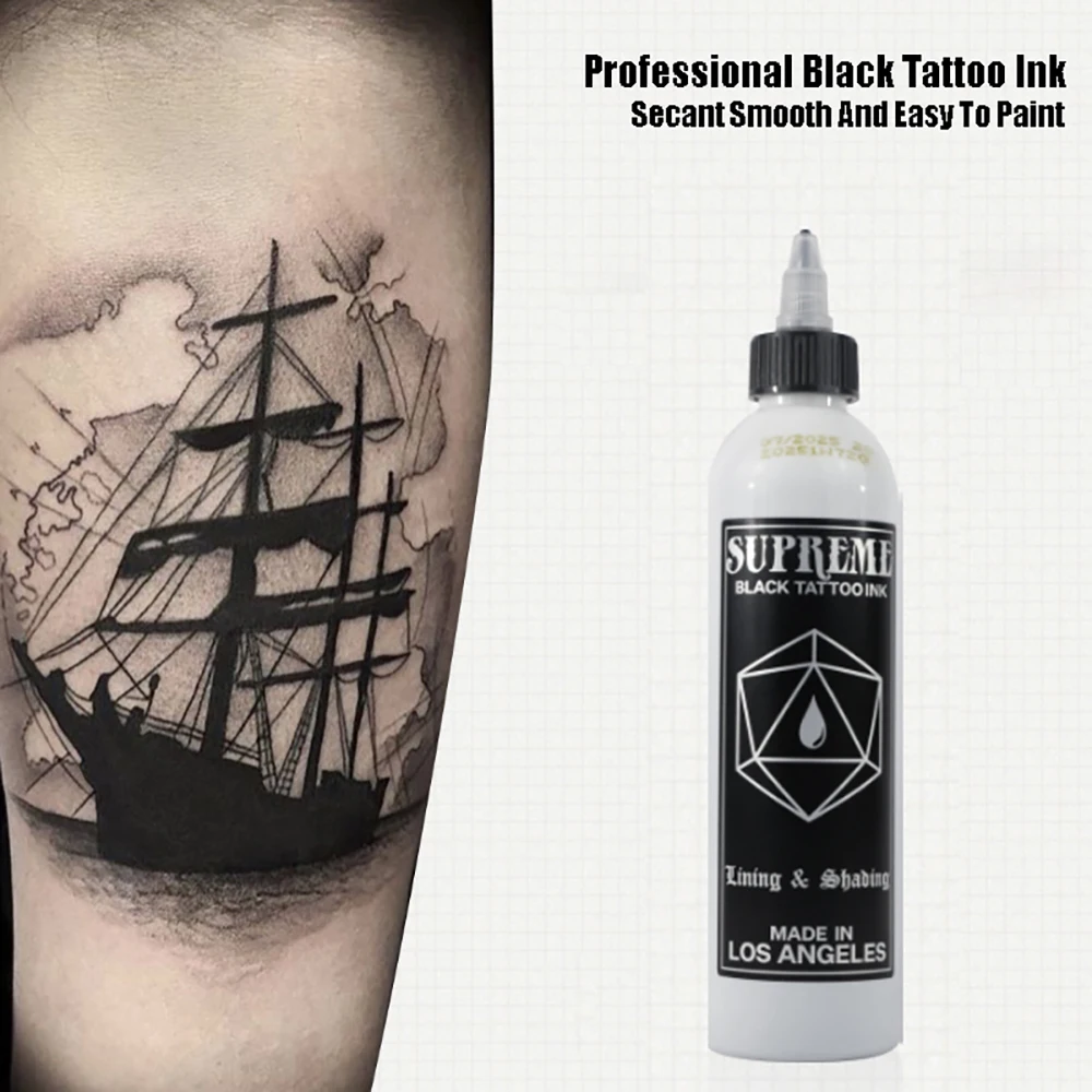 Перманентные черные чернила для татуировок 240 мл/бутылка инструмент боди-арта