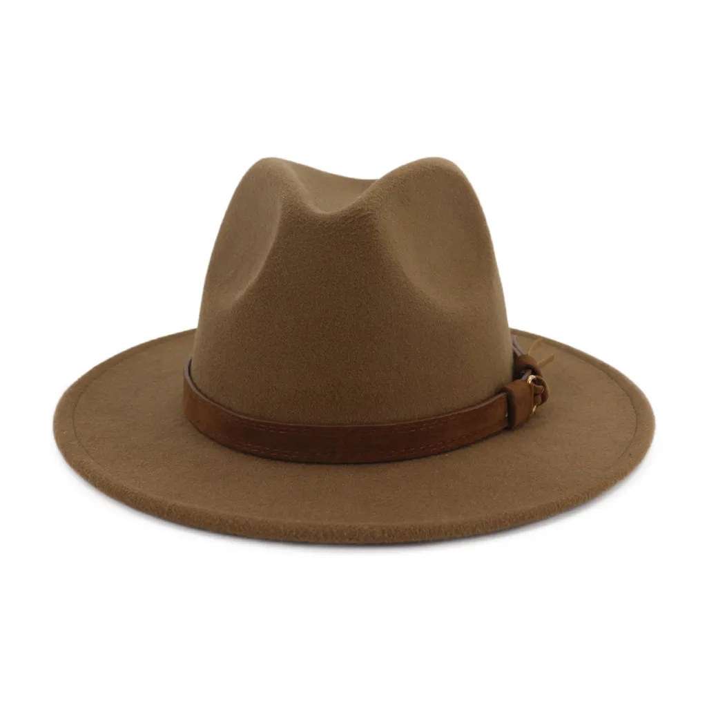 Khaki Cap Женская осенне-зимняя винтажная классическая ретро-джазовая женская теплая Модная фетровая Кепка из хлопка с плоским верхом, Повседневная шапка для девушек - Цвет: Khaki Cap